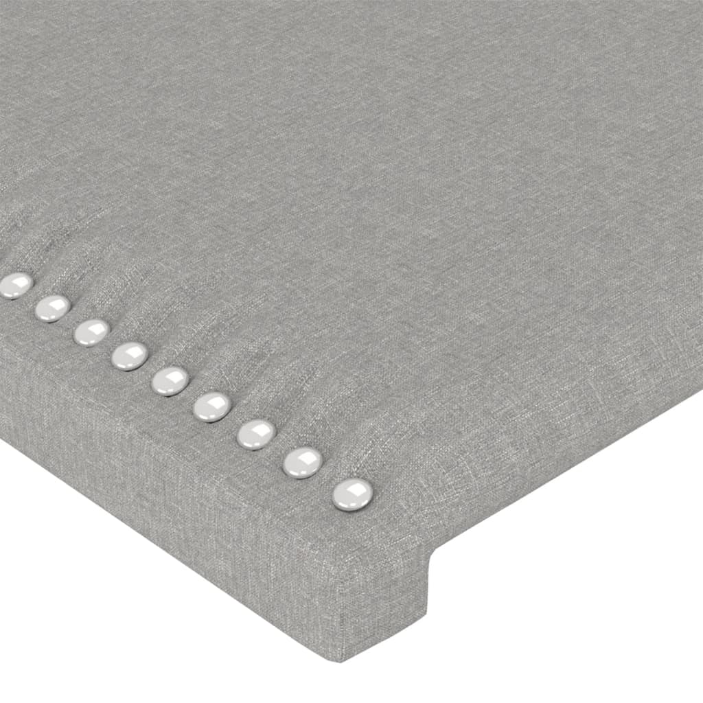 Bettgestell ohne Matratze Hellgrau 120x200 cm Stoff