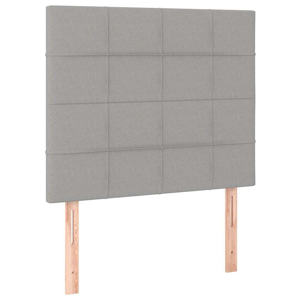 Bettgestell ohne Matratze Hellgrau 80x200 cm Stoff