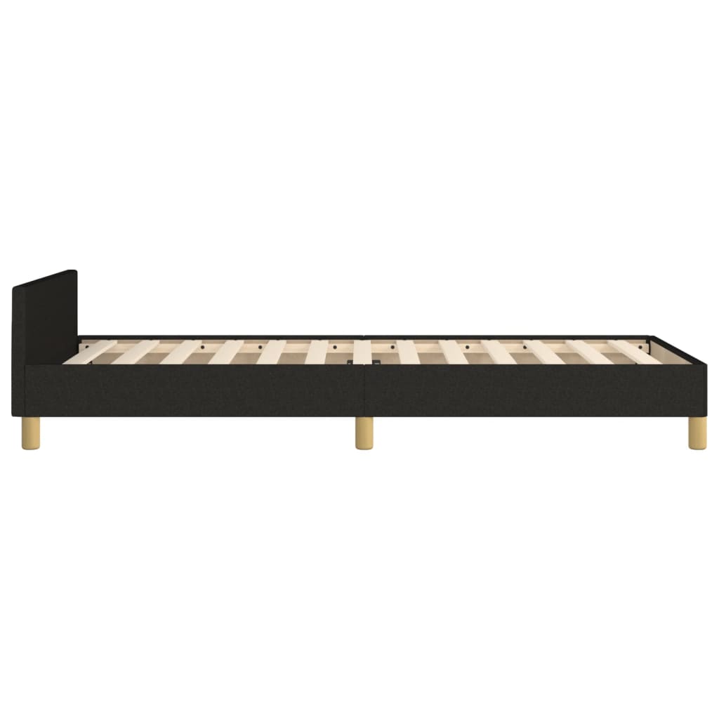 Bettgestell ohne Matratze Schwarz 80x200 cm Stoff