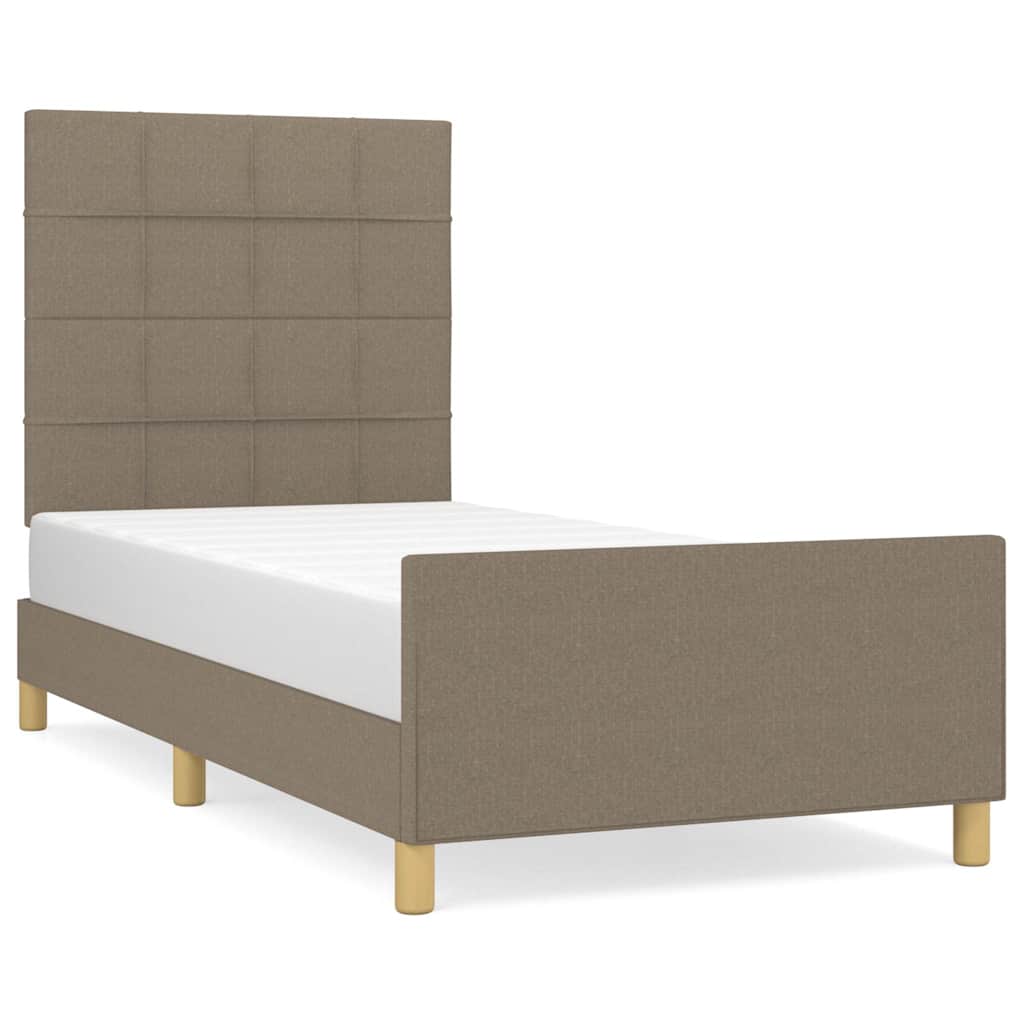 Bettgestell ohne Matratze Taupe 80x200 cm Stoff