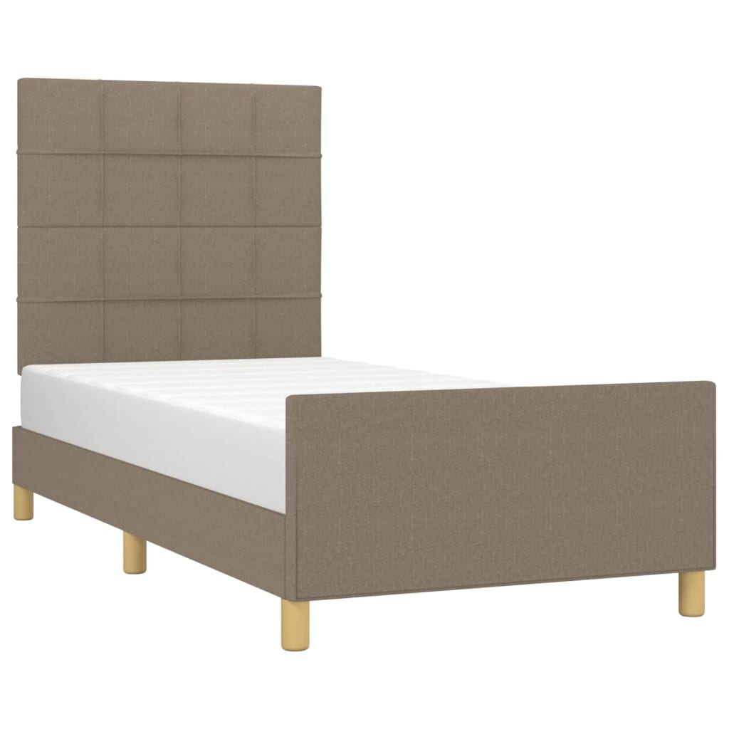 Bettgestell ohne Matratze Taupe 80x200 cm Stoff