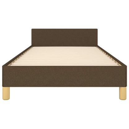Bettgestell ohne Matratze Dunkelbraun 90x190 cm Stoff