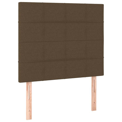 Bettgestell ohne Matratze Dunkelbraun 90x190 cm Stoff