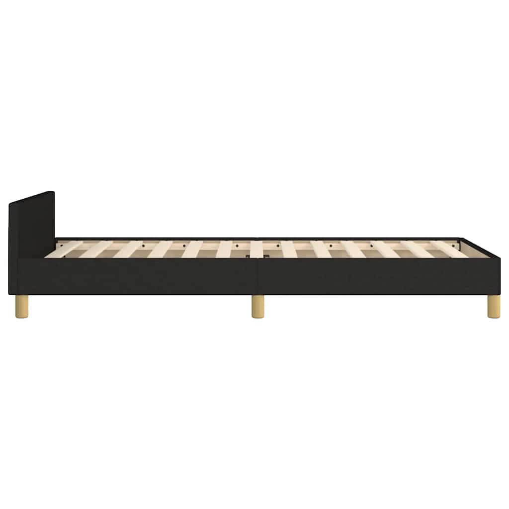 Bettgestell ohne Matratze Schwarz 90x200 cm Stoff