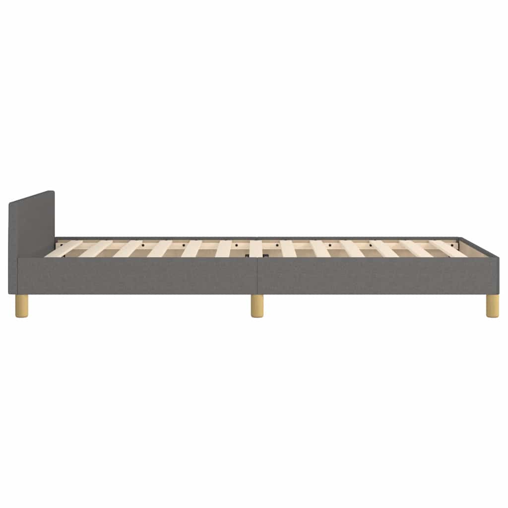 Bettgestell ohne Matratze Dunkelgrau 100x200 cm Stoff