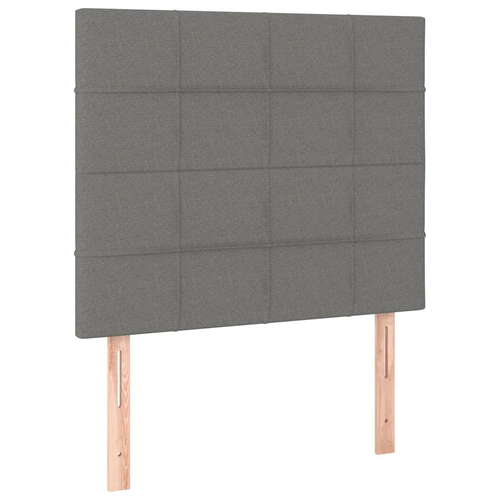 Bettgestell ohne Matratze Dunkelgrau 100x200 cm Stoff