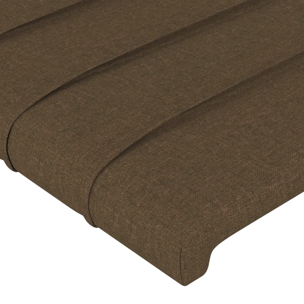Bettgestell ohne Matratze Dunkelbraun 90x190 cm Stoff