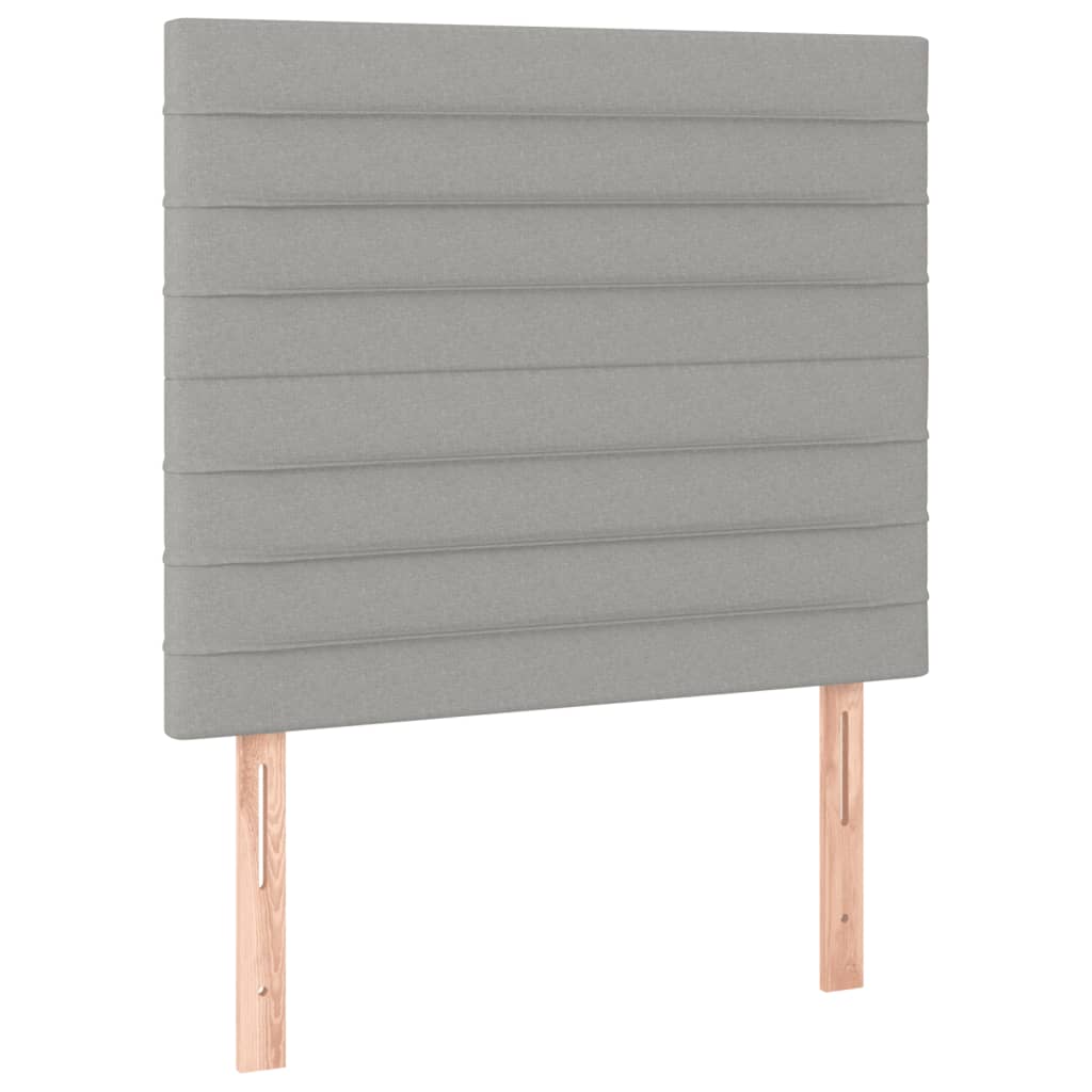 Bettgestell ohne Matratze Hellgrau 100x200 cm Stoff