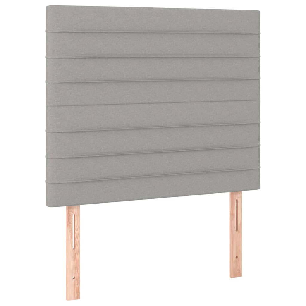 Bettgestell ohne Matratze Hellgrau 120x200 cm Stoff