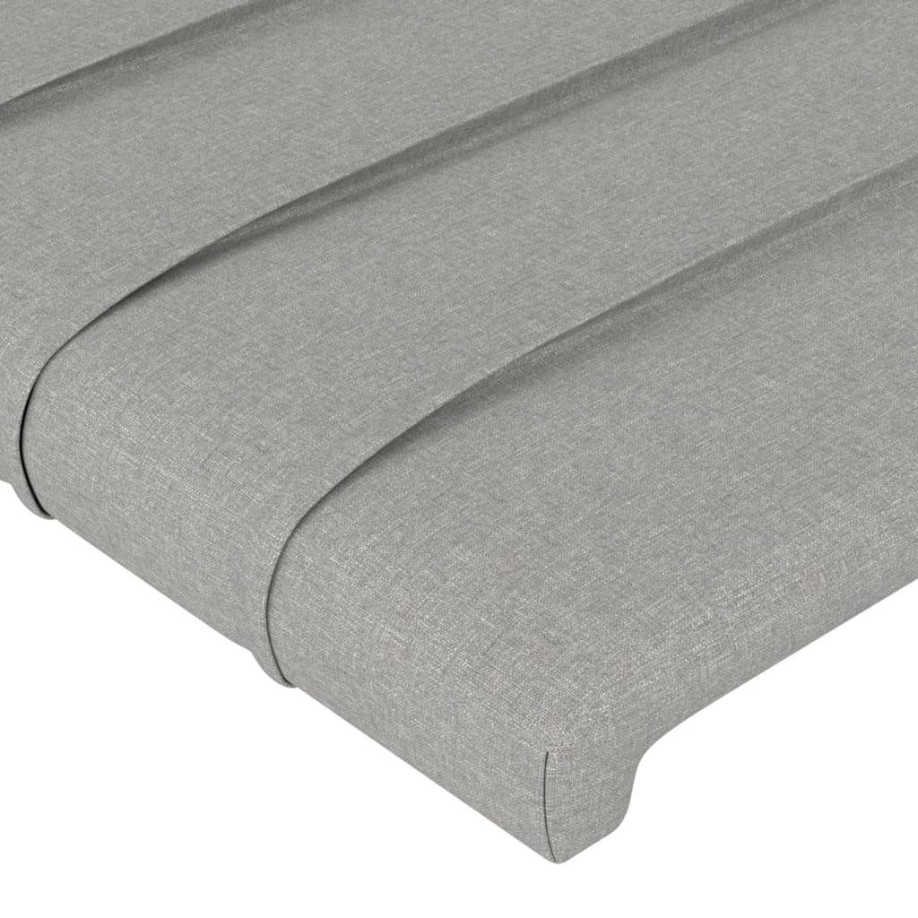 Bettgestell ohne Matratze Hellgrau 140x190 cm Stoff