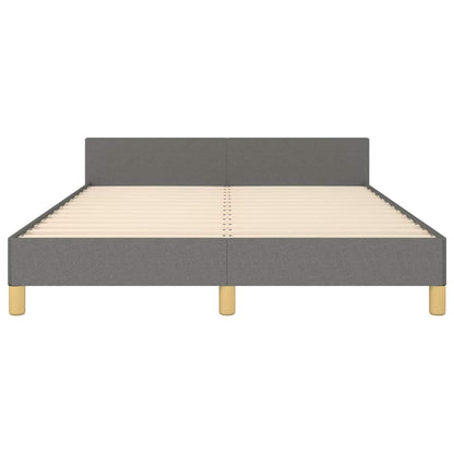 Bettgestell ohne Matratze Dunkelgrau 140x190 cm Stoff