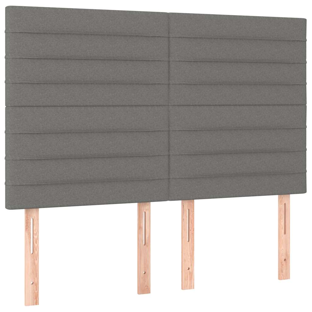 Bettgestell ohne Matratze Dunkelgrau 140x200 cm Stoff