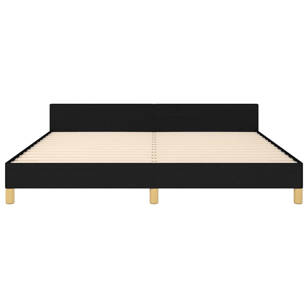 Bettgestell ohne Matratze Schwarz 180x200 cm Stoff