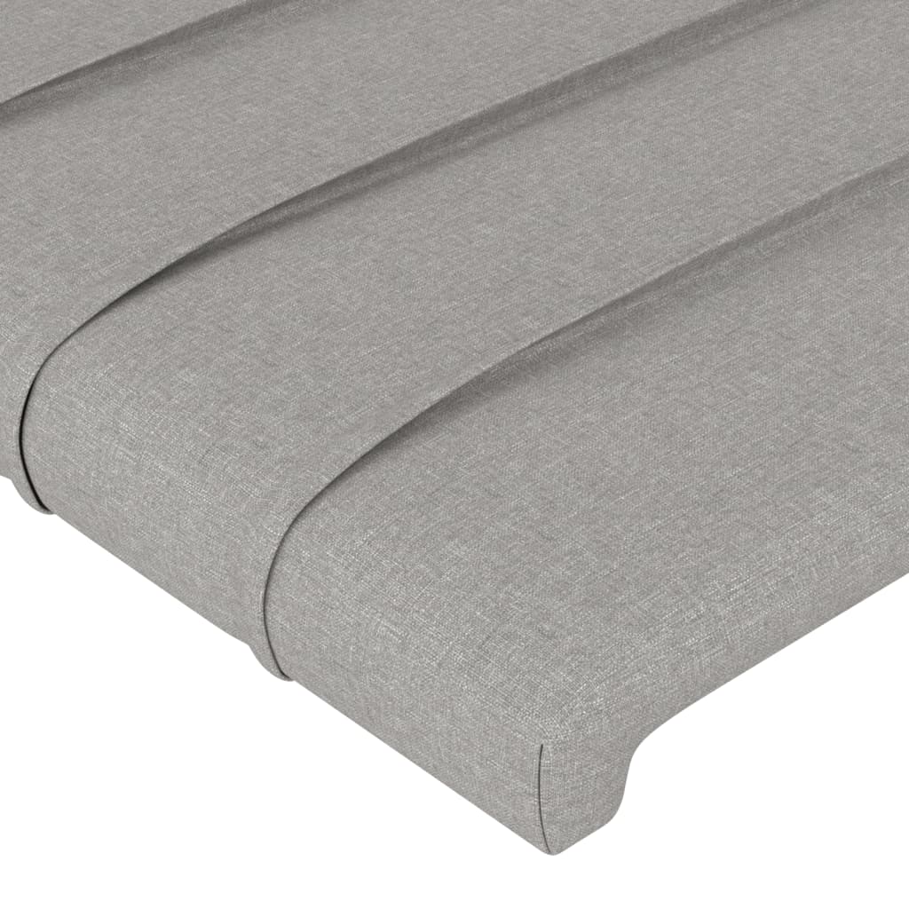 Bettgestell ohne Matratze Hellgrau 200x200 cm Stoff