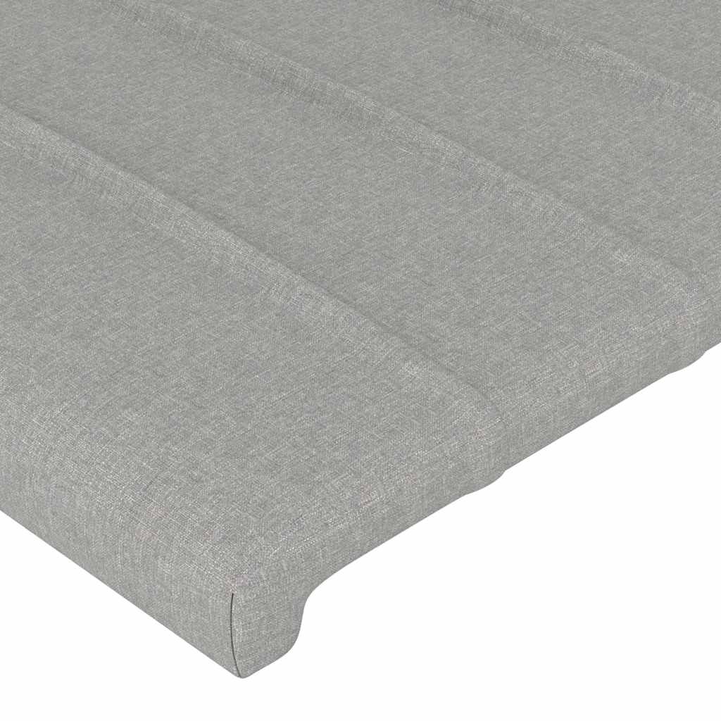 Bettgestell ohne Matratze Hellgrau 80x200 cm Stoff