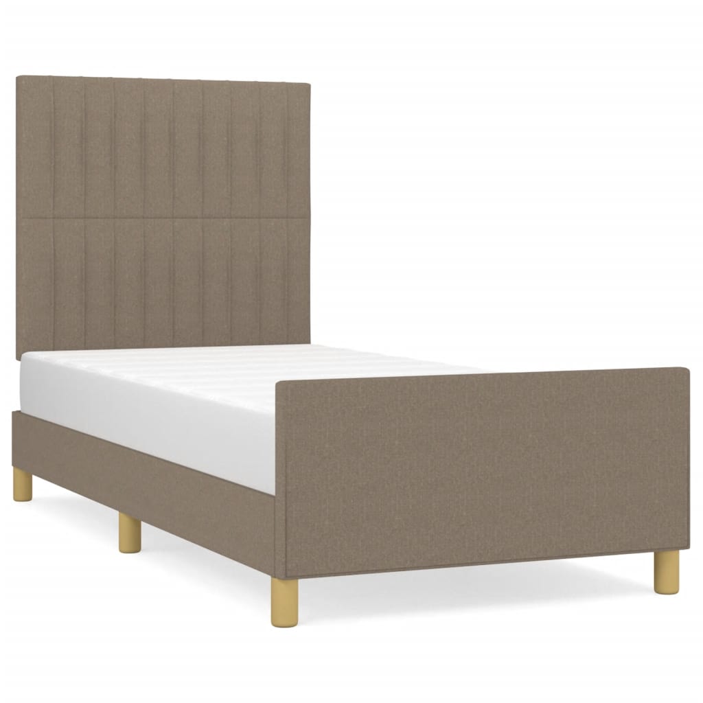 Bettgestell ohne Matratze Taupe 80x200 cm Stoff