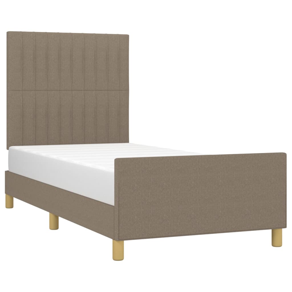 Bettgestell ohne Matratze Taupe 80x200 cm Stoff