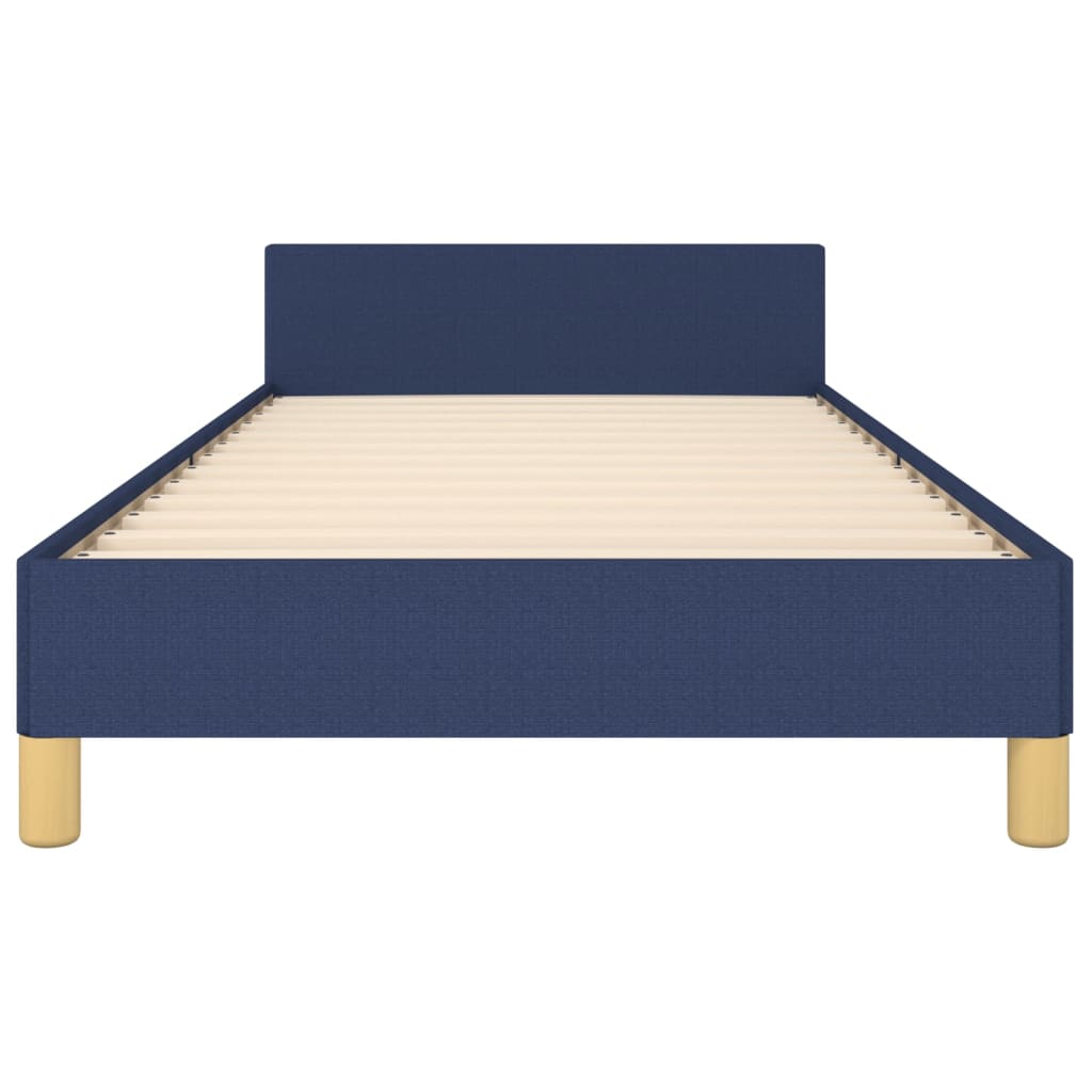 Bettgestell ohne Matratze Blau 100x200 cm Stoff