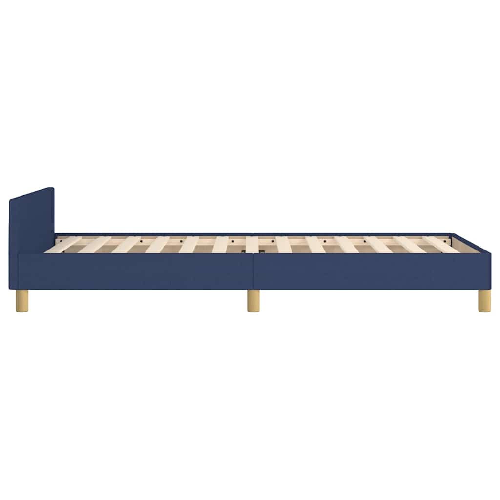 Bettgestell ohne Matratze Blau 100x200 cm Stoff