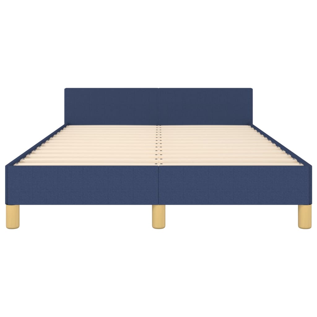 Bettgestell ohne Matratze Blau 120x200 cm Stoff