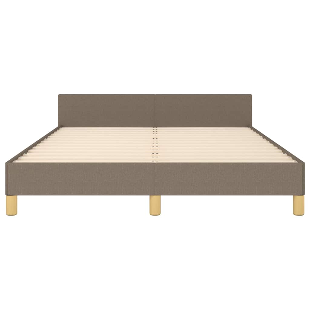 Bettgestell ohne Matratze Taupe 140x190 cm Stoff