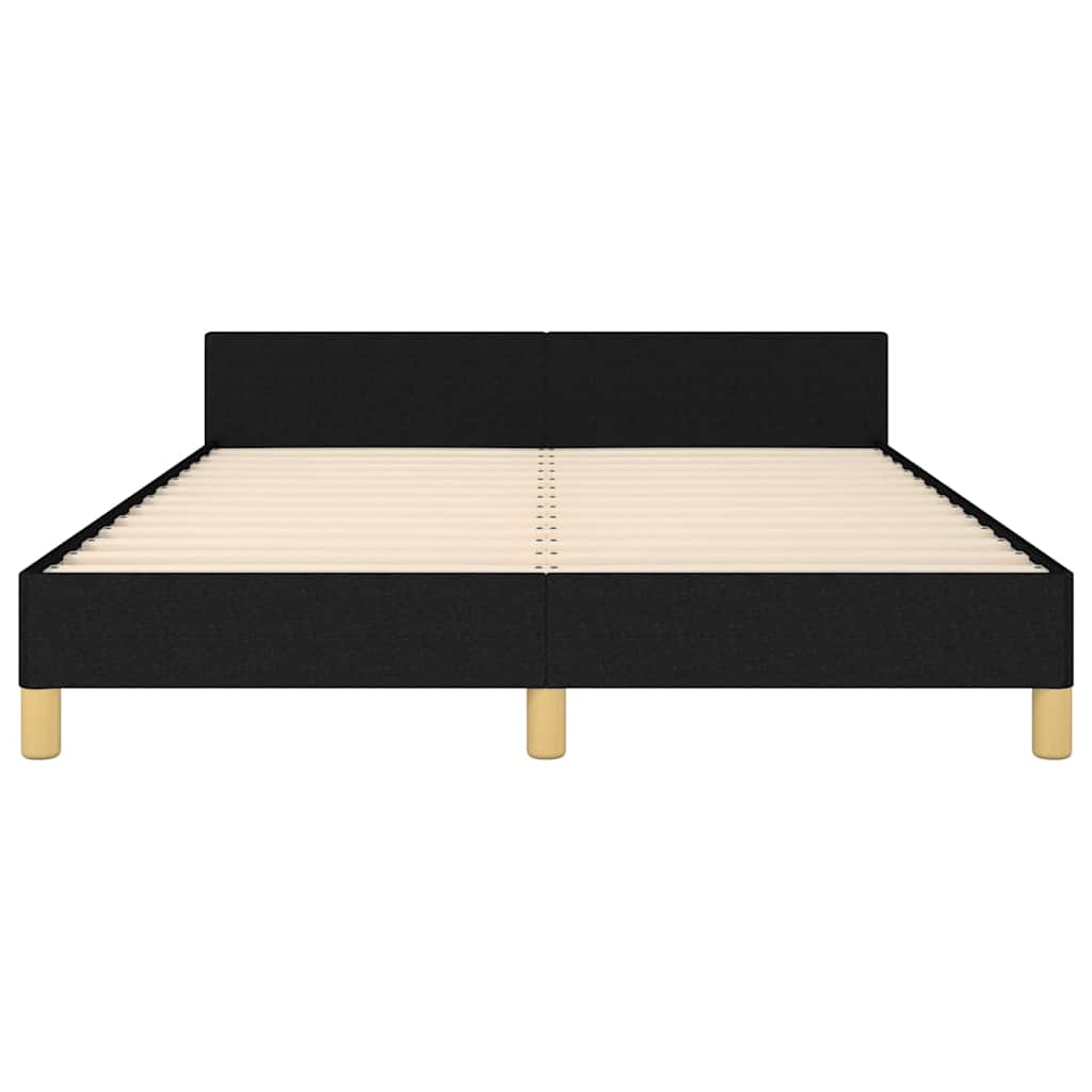 Bettgestell ohne Matratze Schwarz 140x200 cm Stoff