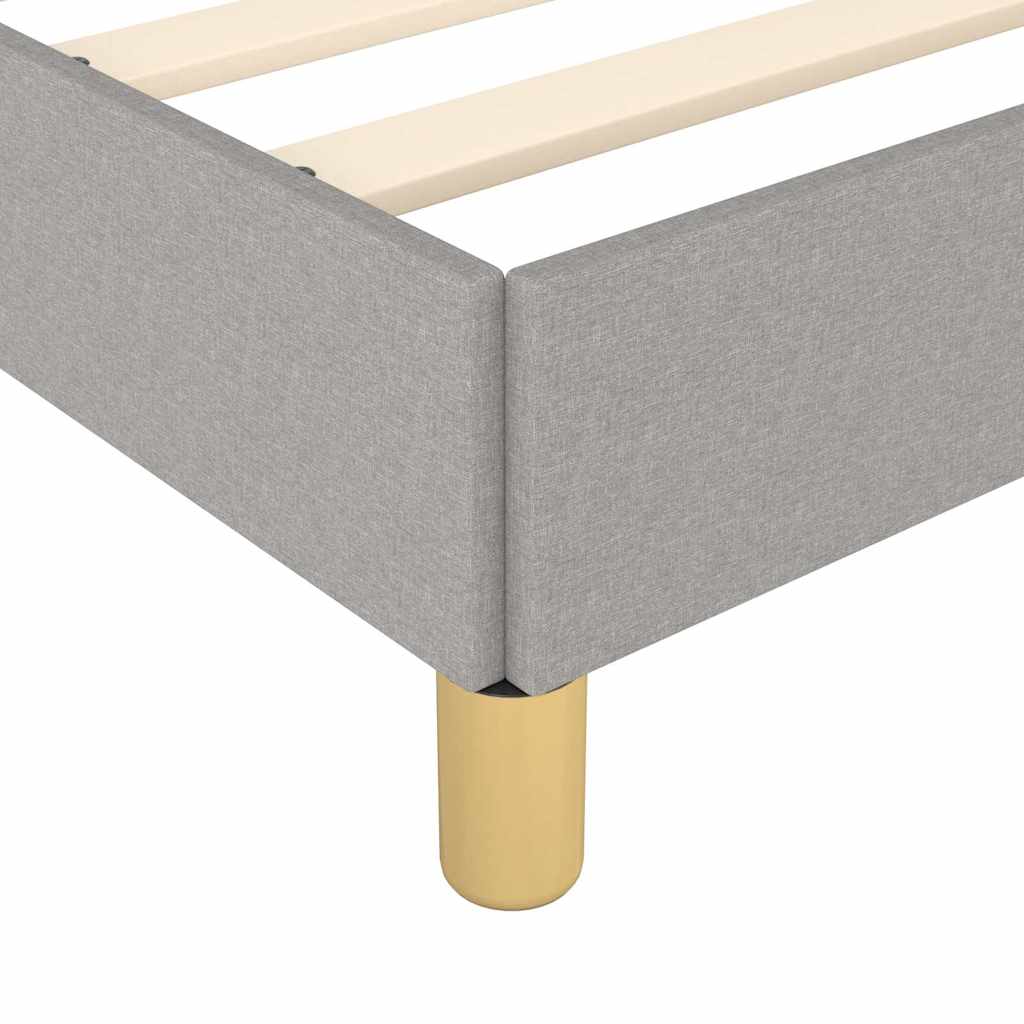 Bettgestell ohne Matratze Hellgrau 160x200 cm Stoff