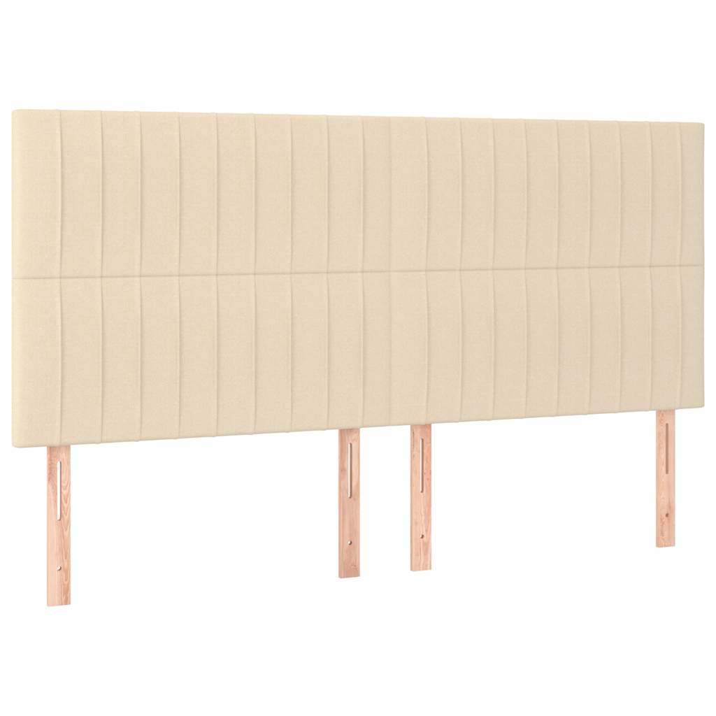 Bettgestell ohne Matratze Creme 180x200 cm Stoff