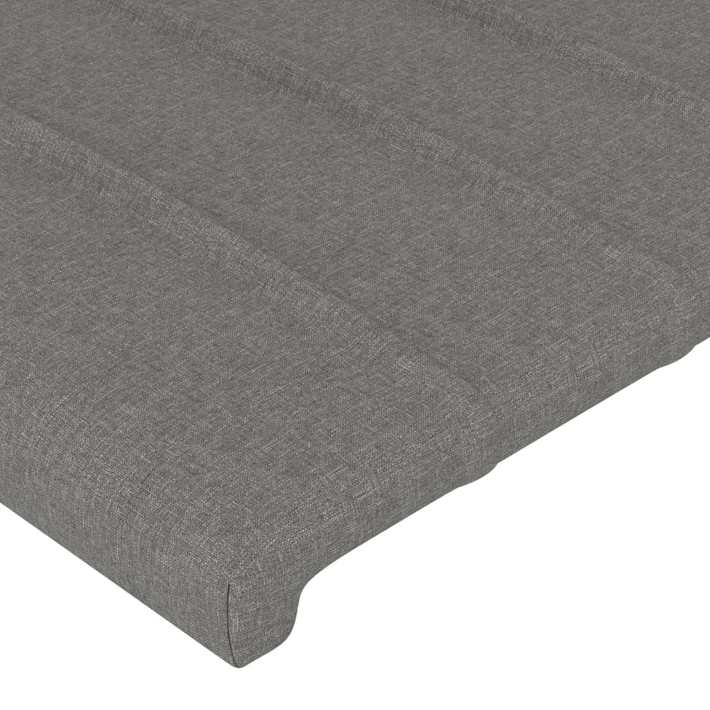 Bettgestell ohne Matratze Dunkelgrau 200x200 cm Stoff