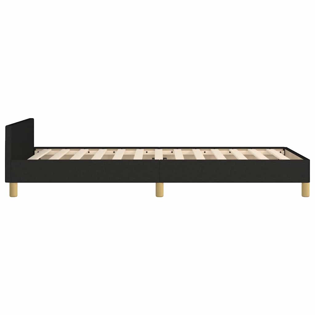 Bettgestell ohne Matratze Schwarz 90x190 cm Stoff