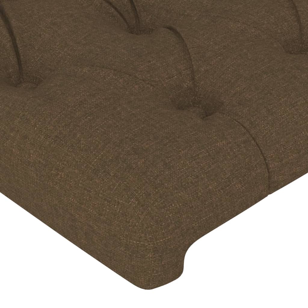 Bettgestell ohne Matratze Dunkelbraun 90x190 cm Stoff