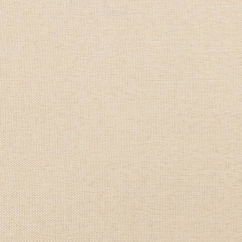 Bettgestell ohne Matratze Creme 100x200 cm Stoff