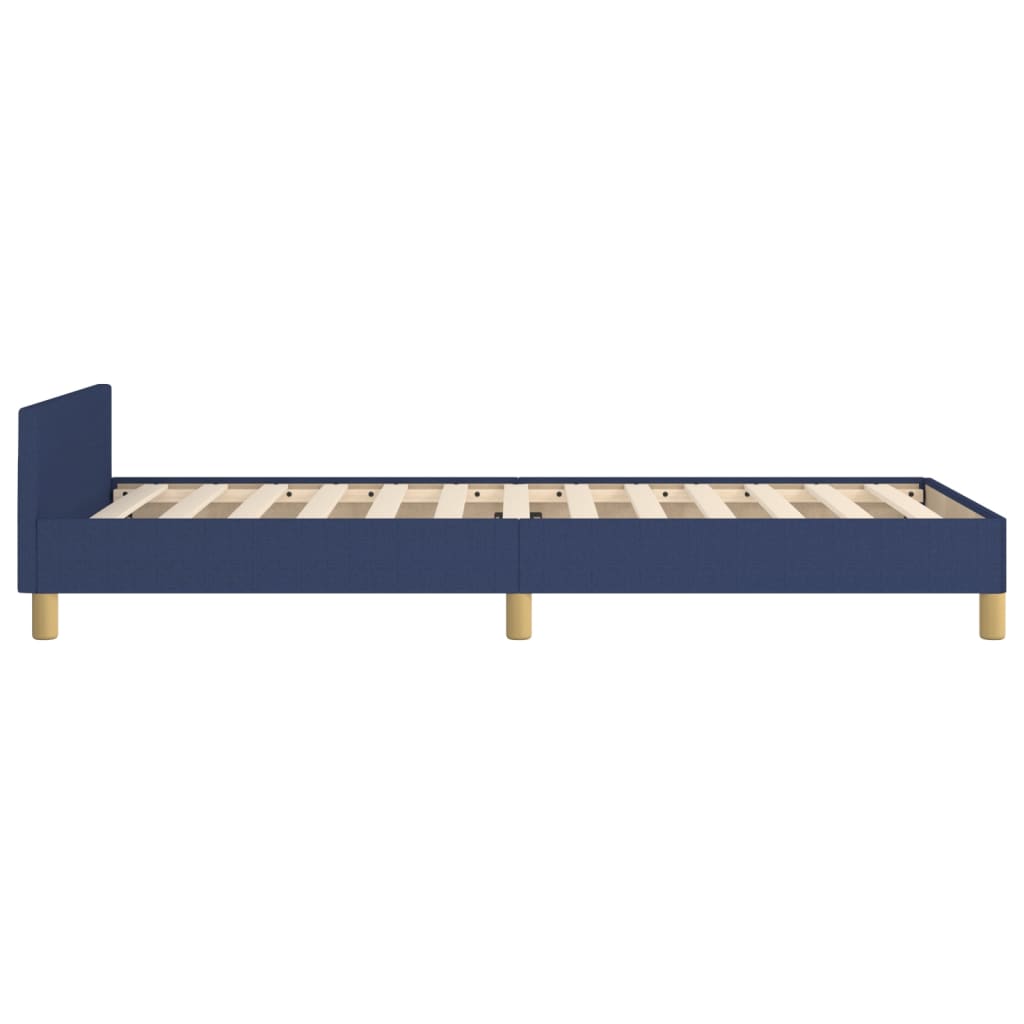 Bettgestell ohne Matratze Blau 100x200 cm Stoff