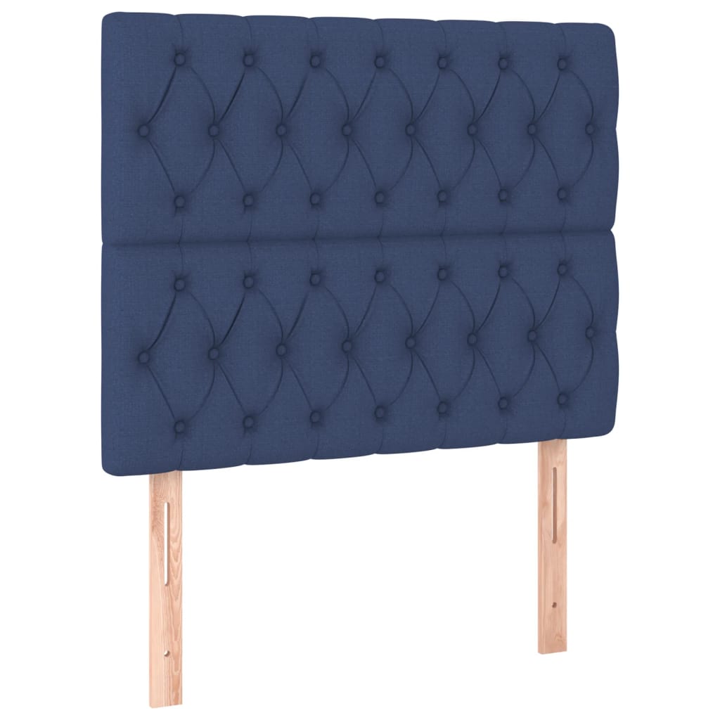 Bettgestell ohne Matratze Blau 100x200 cm Stoff