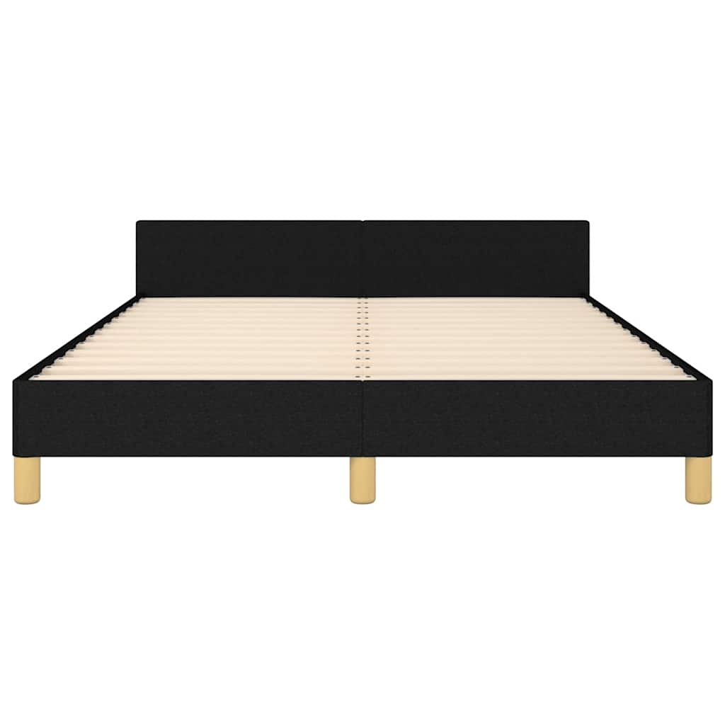 Bettgestell ohne Matratze Schwarz 140x190 cm Stoff