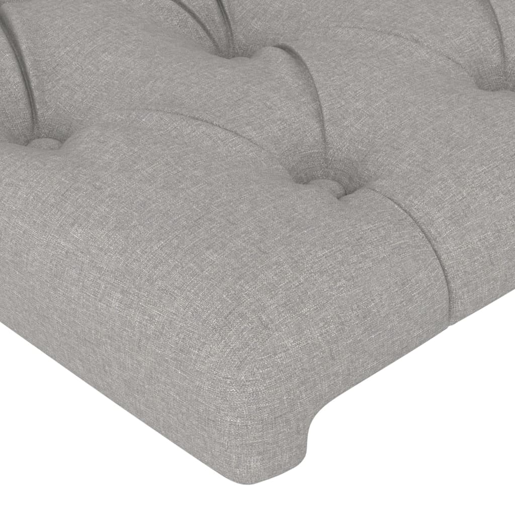 Bettgestell ohne Matratze Hellgrau 160x200 cm Stoff