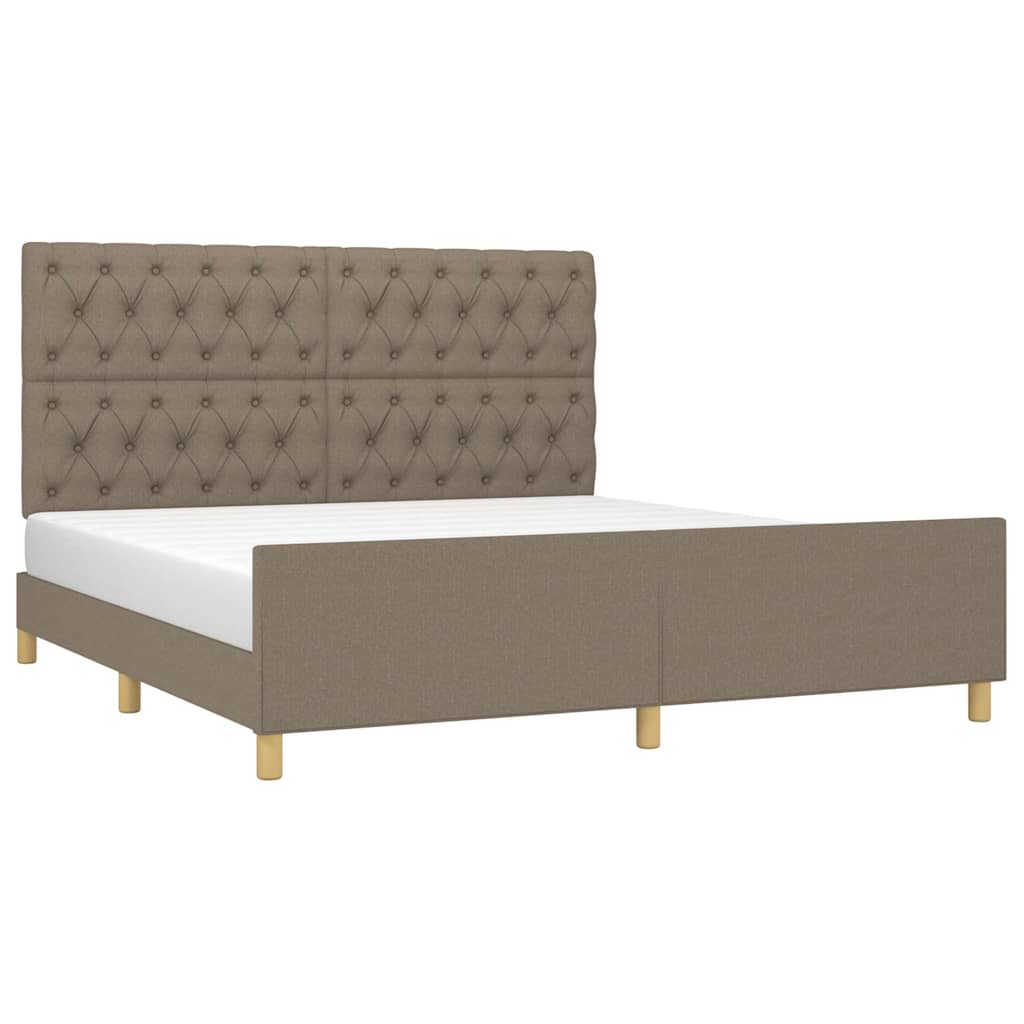 Bettgestell ohne Matratze Taupe 160x200 cm Stoff