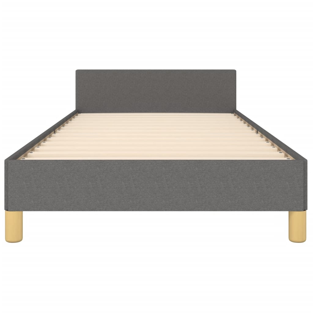 Bettgestell ohne Matratze Dunkelgrau 100x200 cm Stoff