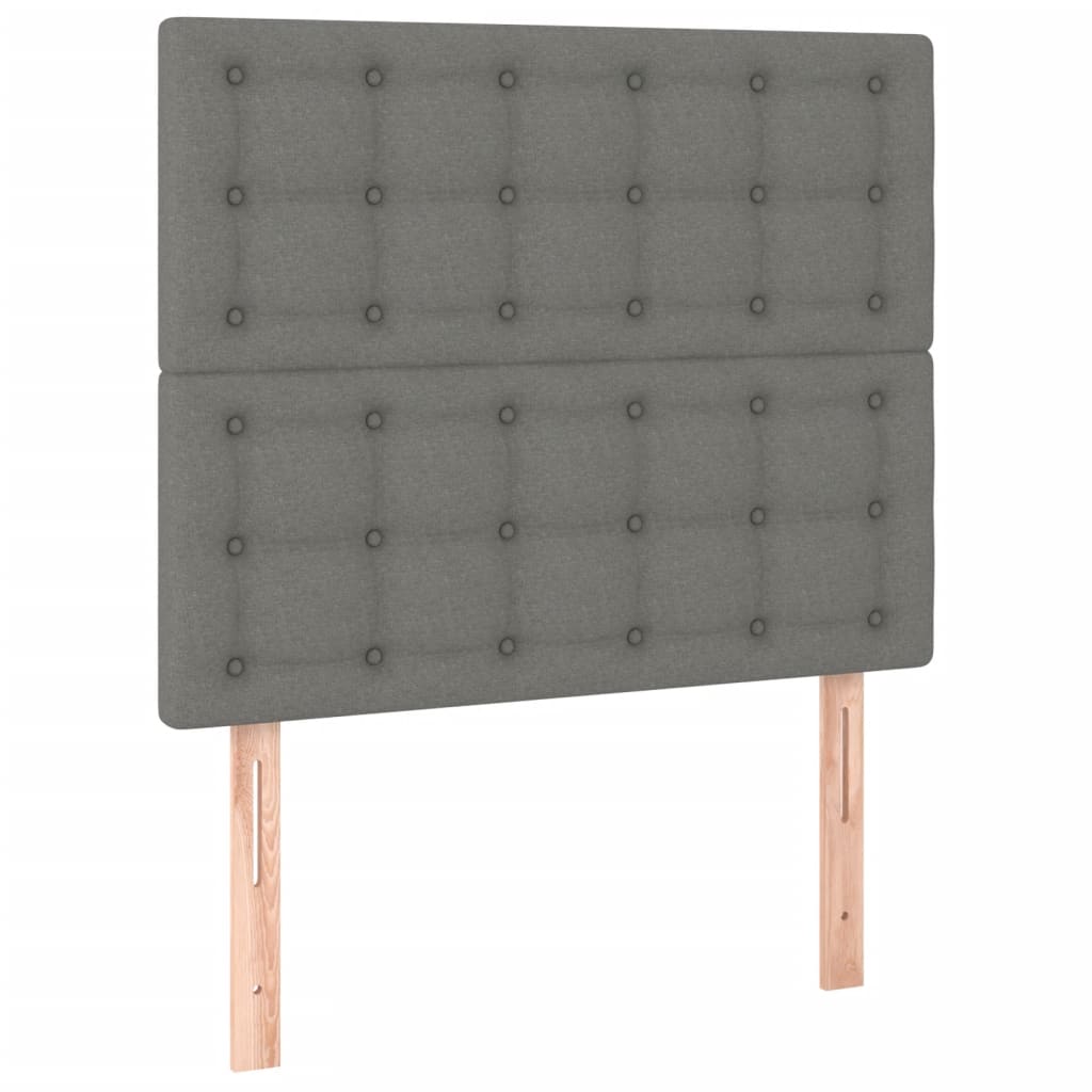 Bettgestell ohne Matratze Dunkelgrau 100x200 cm Stoff