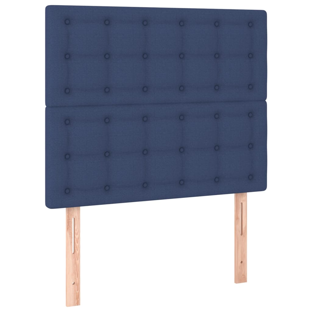 Bettgestell ohne Matratze Blau 120x200 cm Stoff