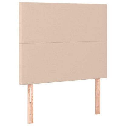 Bettgestell mit Kopfteil Cappuccino-Braun 90x190 cm Kunstleder