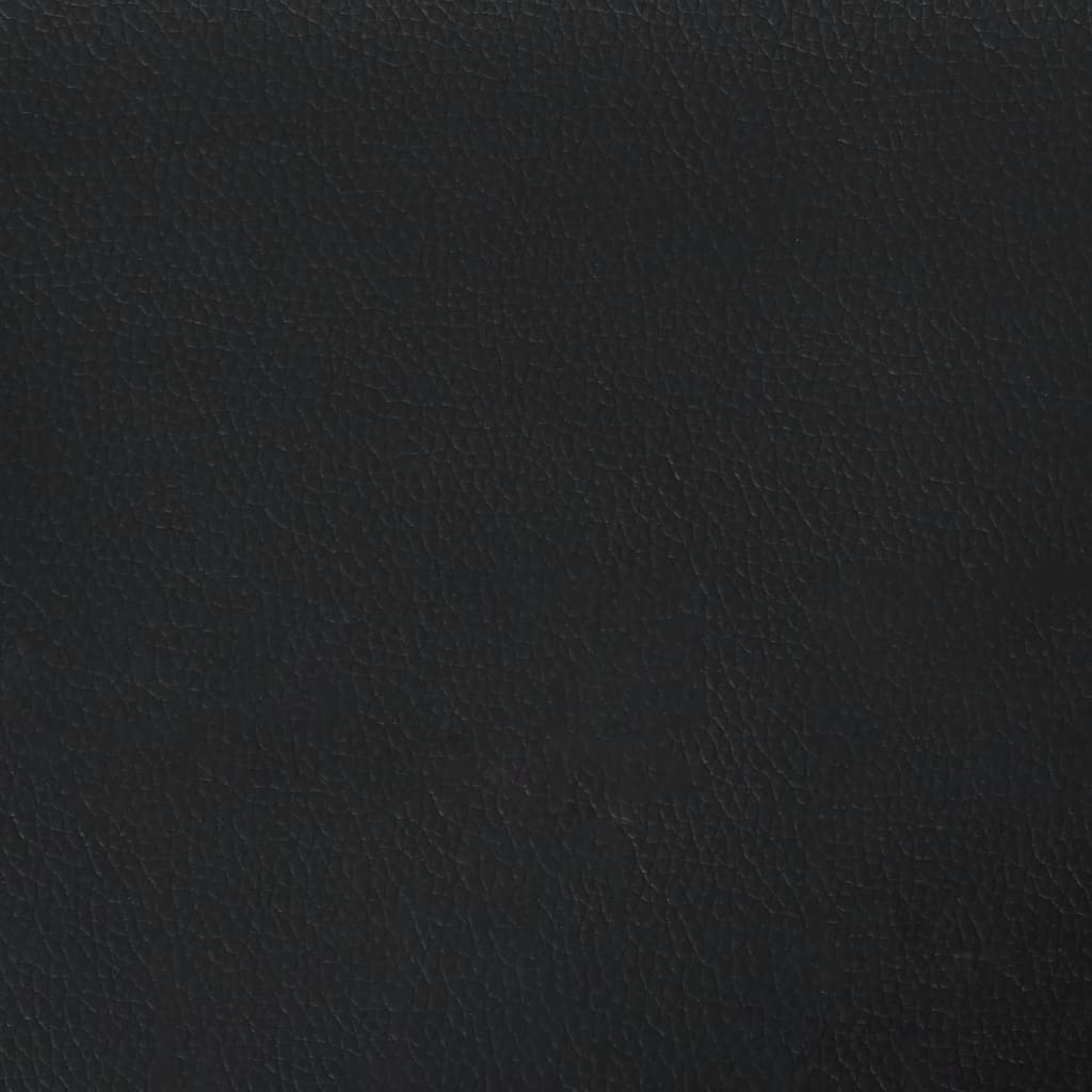 Bettgestell mit Kopfteil Schwarz 100x200 cm Kunstleder