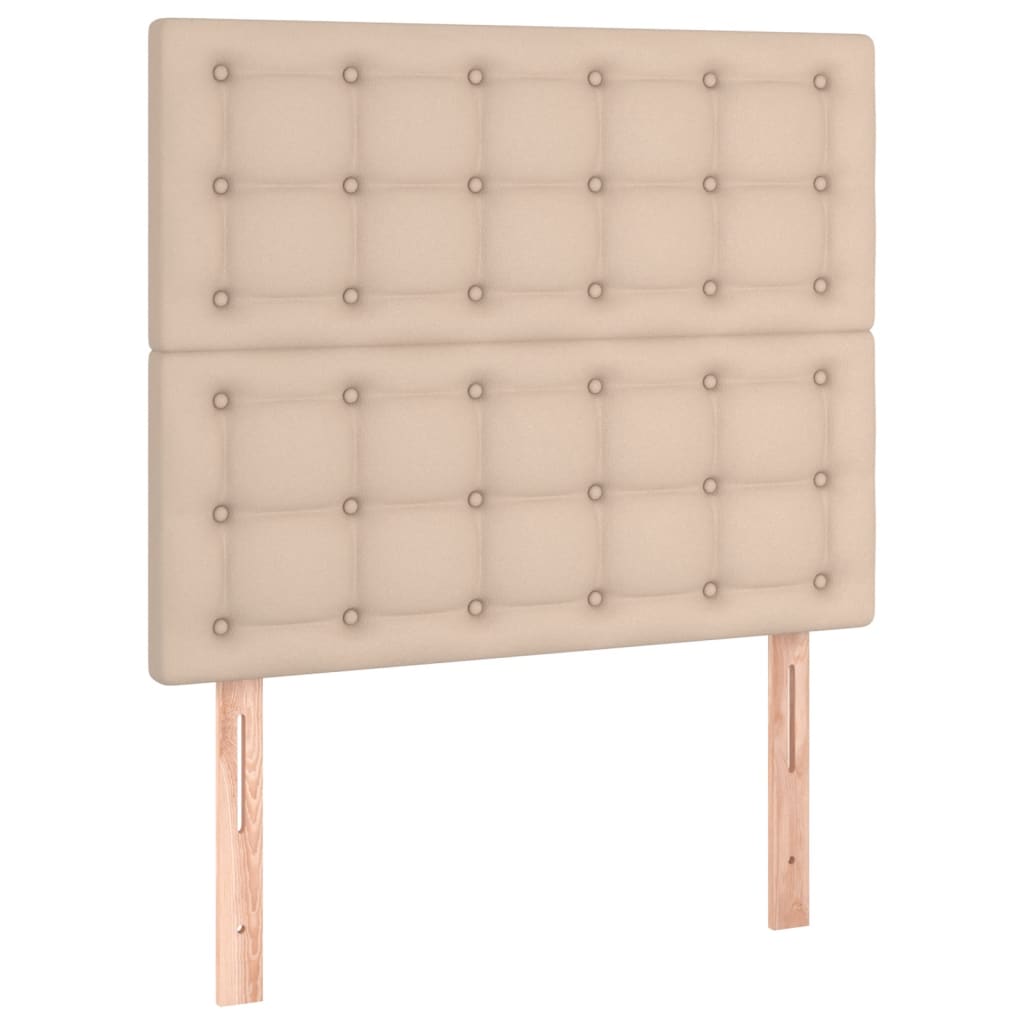 Bettgestell mit Kopfteil Cappuccino-Braun 80x200 cm Kunstleder