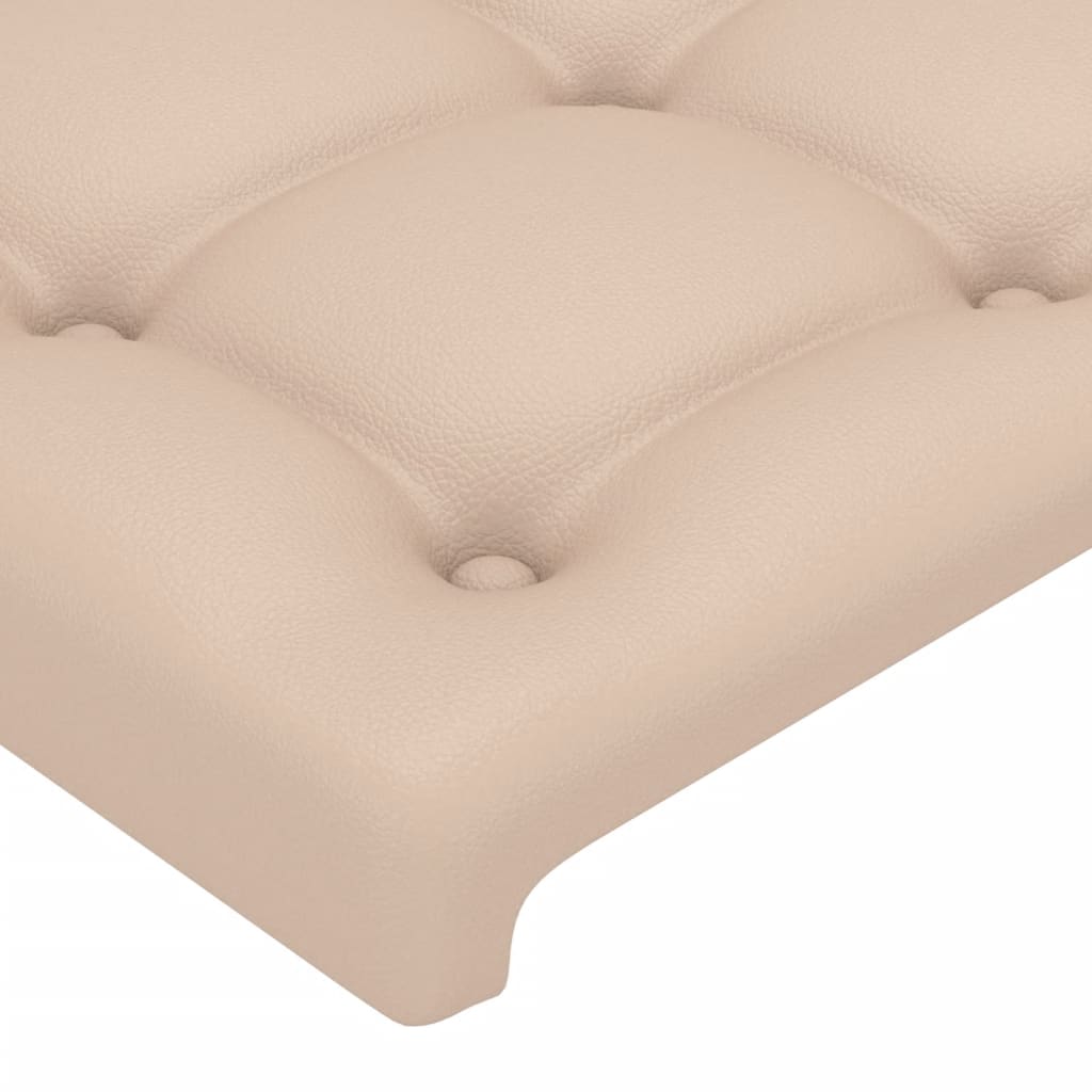 Bettgestell mit Kopfteil Cappuccino-Braun 80x200 cm Kunstleder