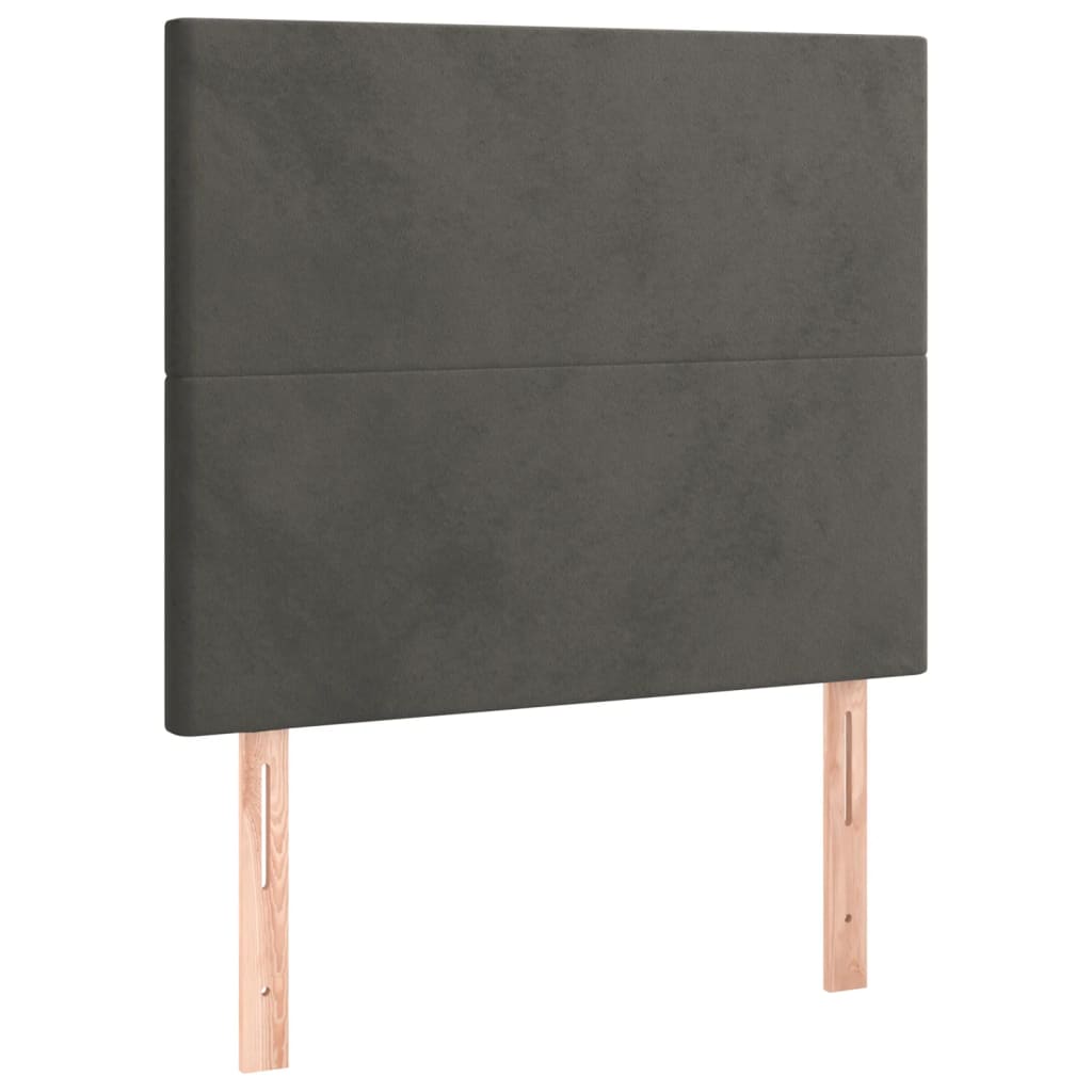 Bettgestell ohne Matratze Dunkelgrau 80x200 cm Samt