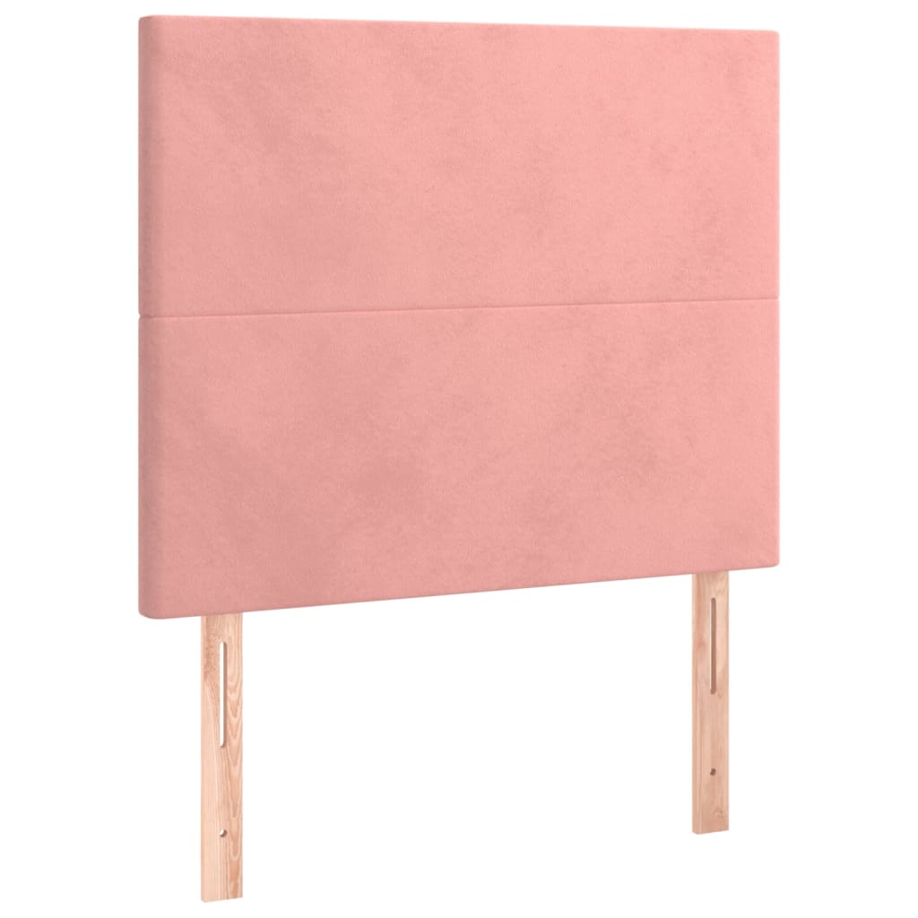 Bettgestell mit Kopfteil Rosa 80x200 cm Samt