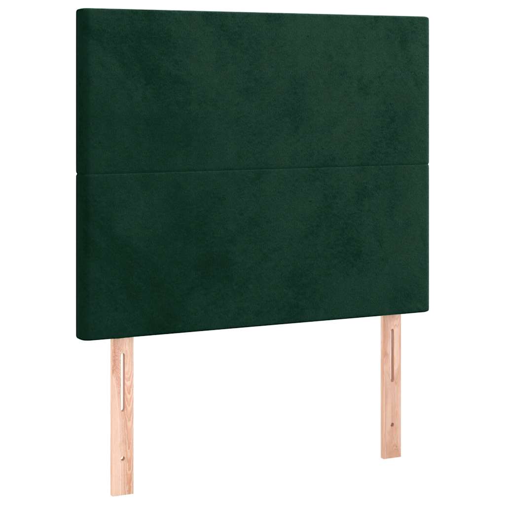 Bettgestell ohne Matratze Dunkelgrün 90x190 cm Samt