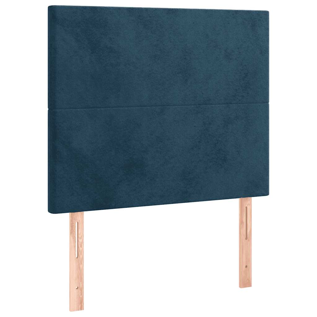 Bettgestell ohne Matratze Dunkelblau 90x190 cm Samt