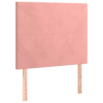 Bettgestell mit Kopfteil Rosa 90x190 cm Samt