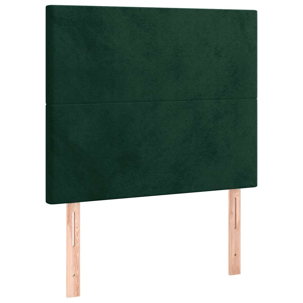 Bettgestell ohne Matratze Dunkelgrün 90x200 cm Samt